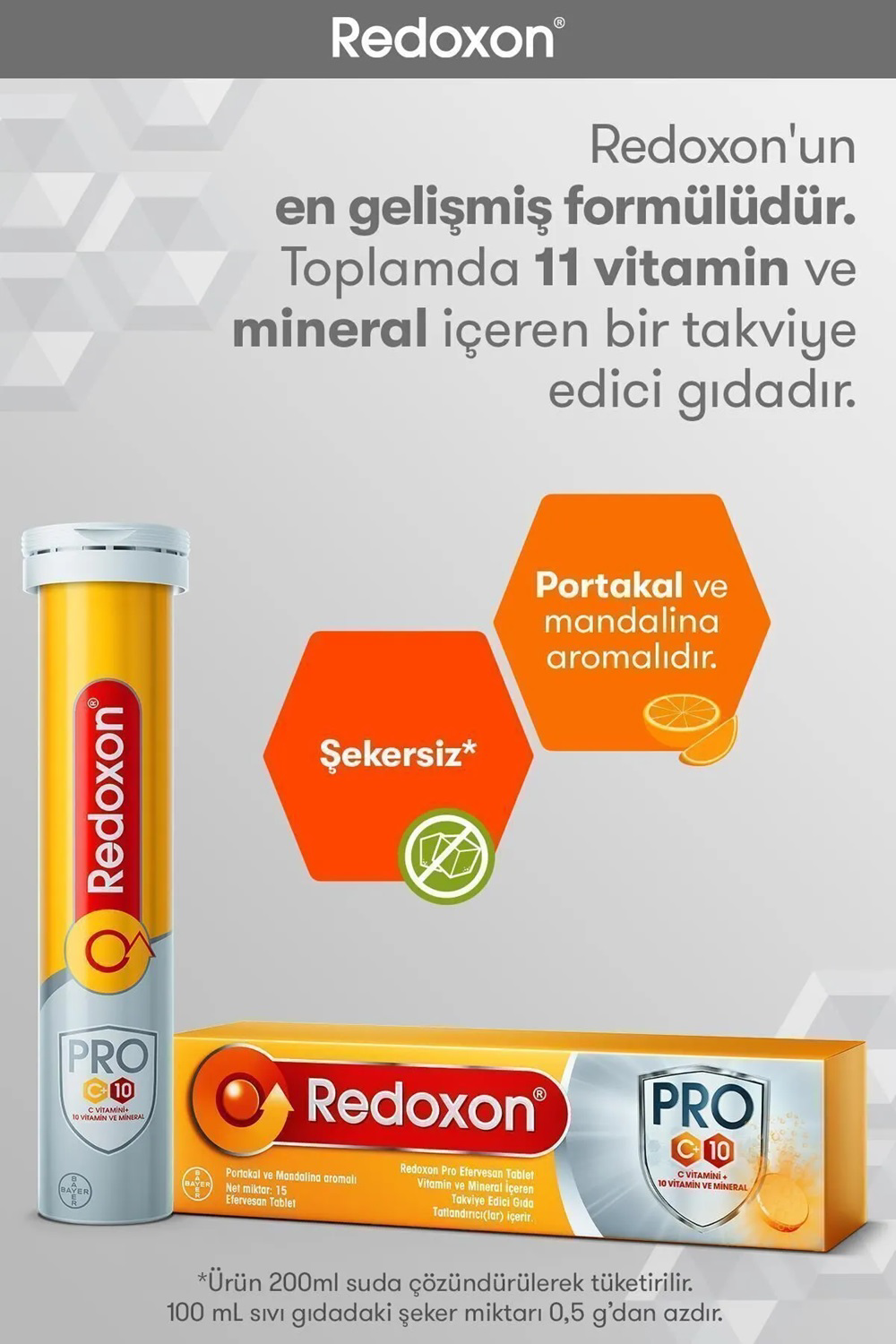 Redoxon Pro 15 Efervesan Tablet 4'lü Paket