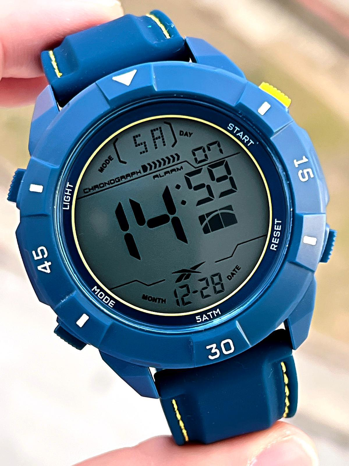 Reebok Silikon Kordon 50 Mt Suya Dayanıklı Dijital Seri Büyük Kas