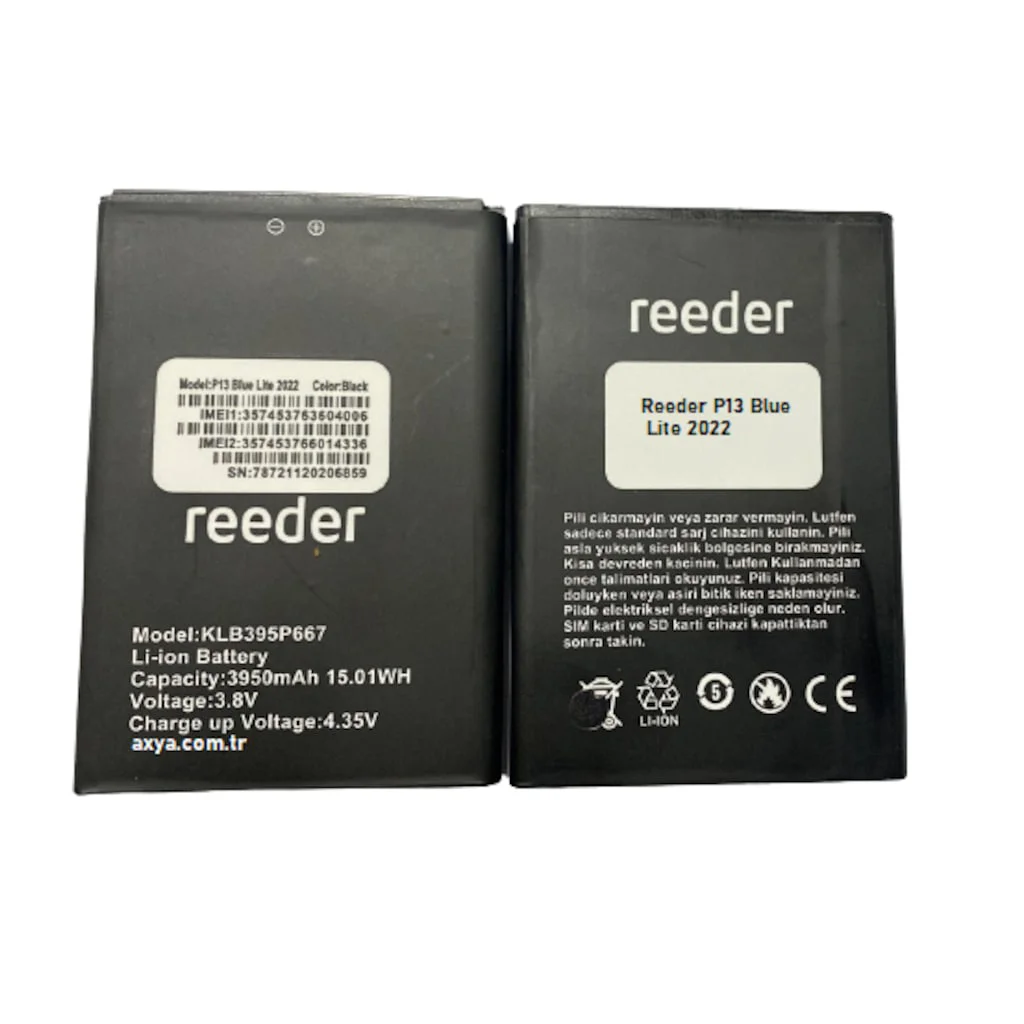 Reeder P13 Blue Lite 2022 Pil Batarya Reeder P13 Blue Lite 2022 Pil Batarya