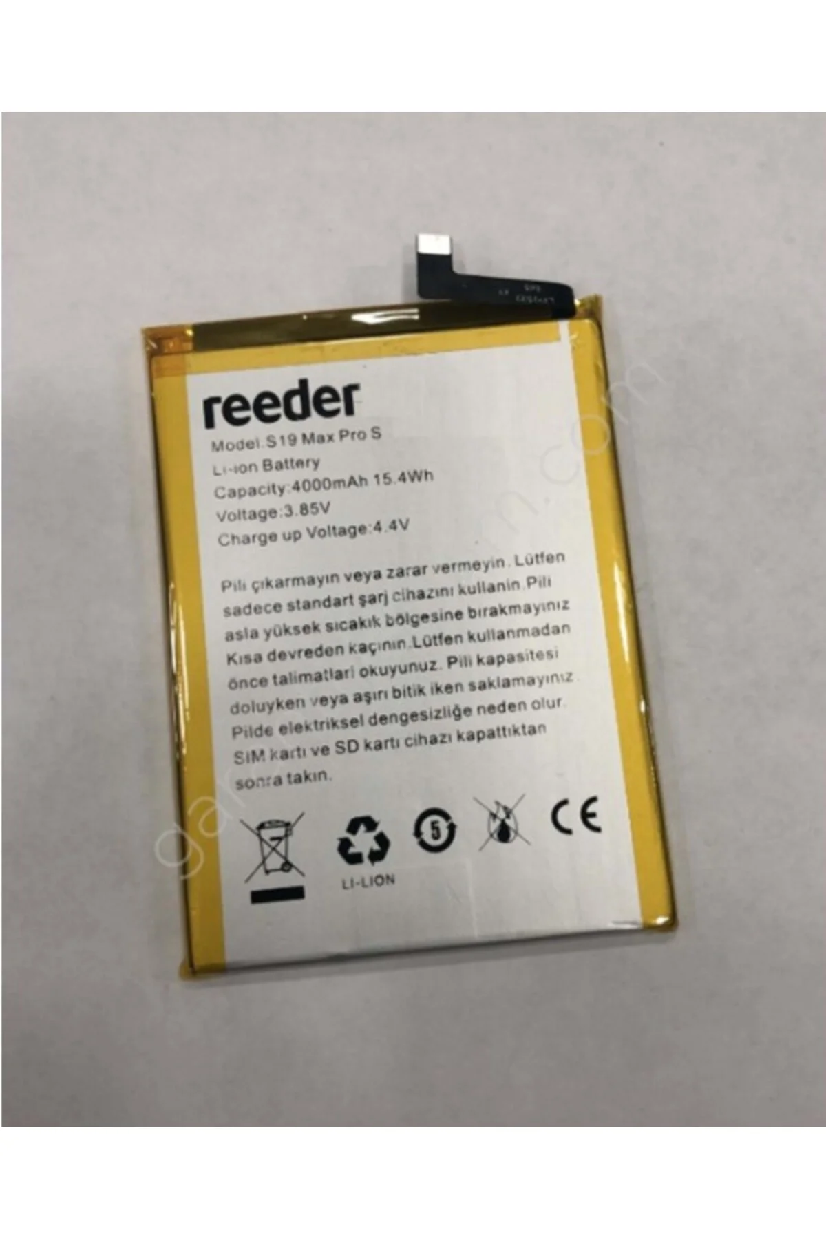 REEDER S19 MAX PRO S BATARYA Pil