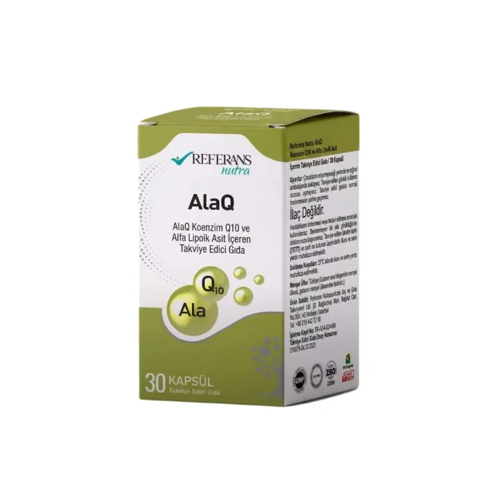 Referans ALAQ Koenzim Q10 ve Alfa Lipoik Asit 30 Kapsül