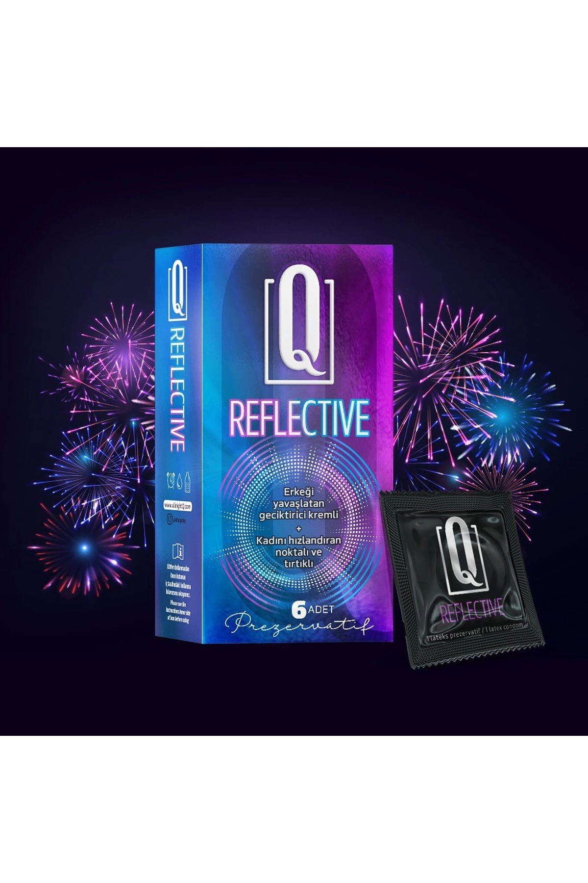 Reflective 6'lı Geciktiricili ve Tırtıklı Prezervatif Reflective 6'lı Geciktiricili ve Tırtıklı Prezervatif