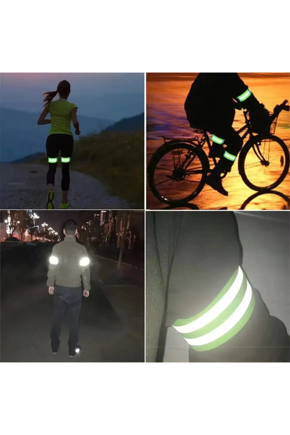 Reflektif Sporcu Bandı - koşu bisiklet yürüyüş gece görüş Reflektif Sporcu Bandı - koşu bisiklet yürüyüş gece görüş