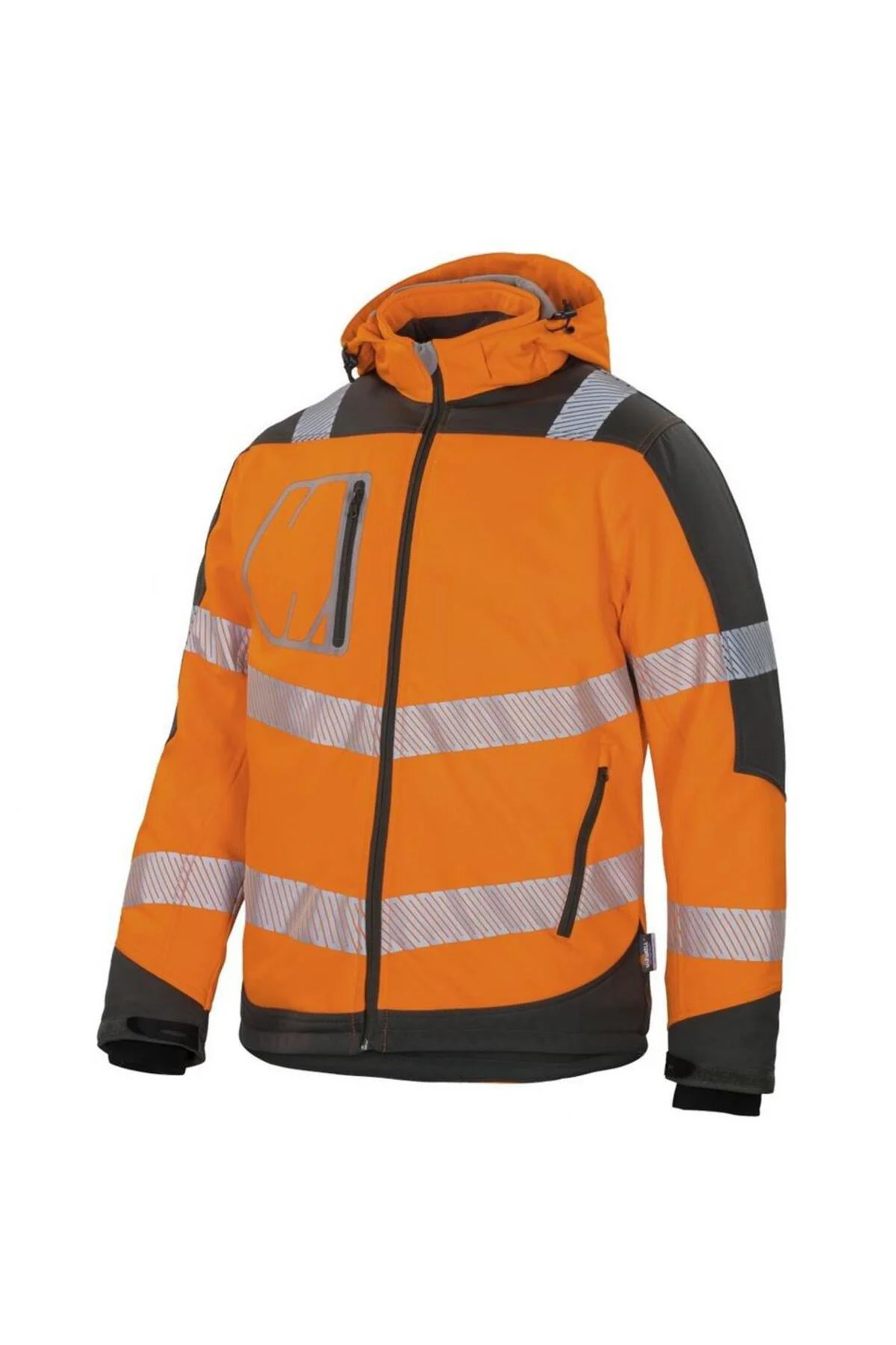 Reflektörlü Su Geçirmez Termal Softshell İş Montu Turuncu