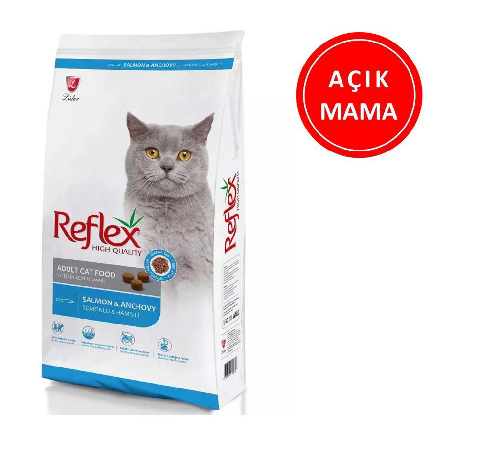 Reflex Beyaz Ancuez Hamsili Kedi Maması 1 kg AÇIK