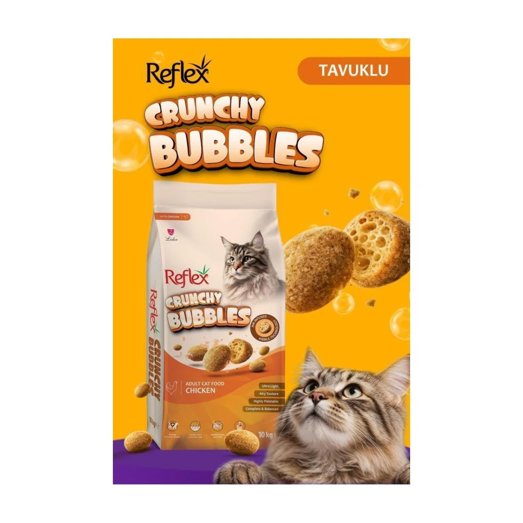 Reflex Crunchy Bubbles Tavuklu Kedi Maması 10 kg