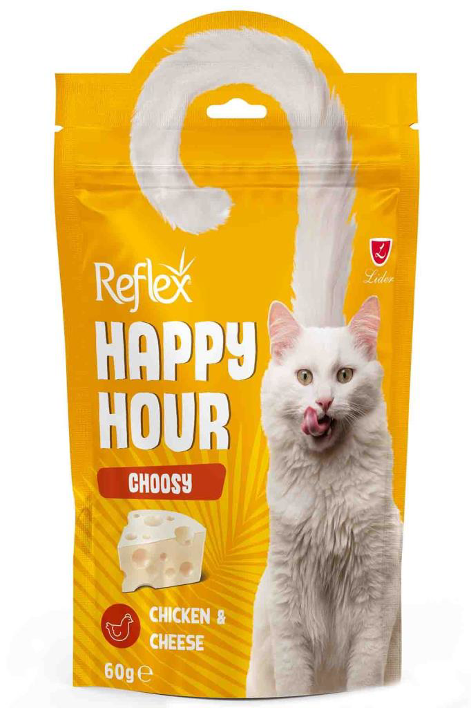 Reflex  Happy Hour Seçici Kedi Peynir Tavuk Kedi Ödül 60 Gr