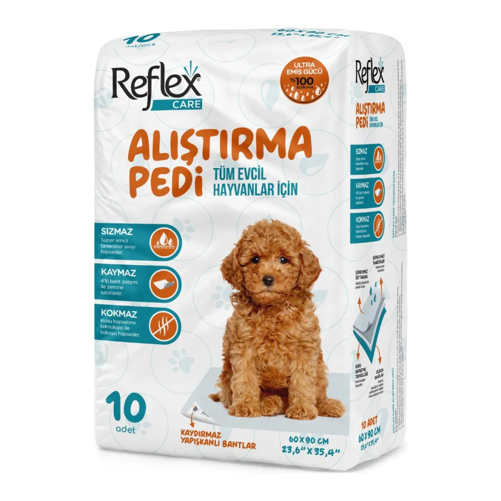 Reflex Köpek Çiş Pedi 60*90cm Yapışkan Bantlı Sızmaz Kaymaz Kokma Reflex Köpek Çiş Pedi 60*90cm Yapışkan Bantlı Sızmaz Kaymaz Kokma