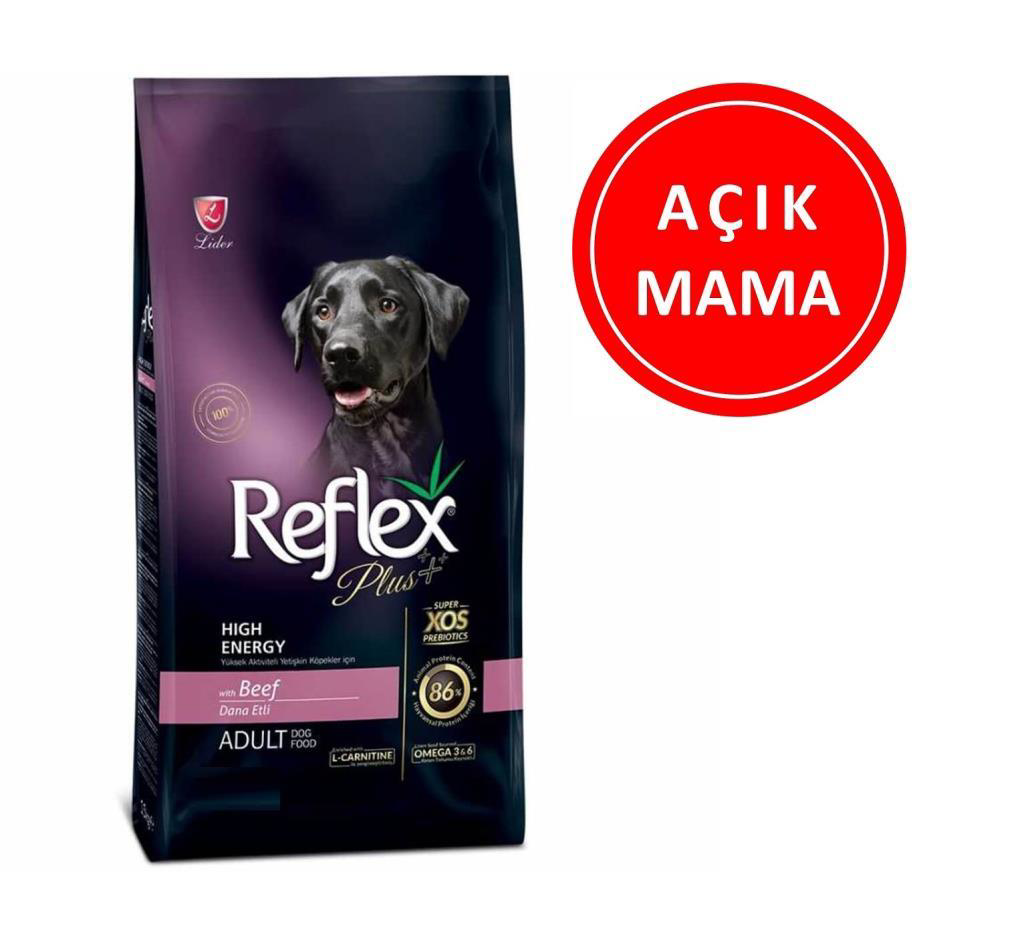 Reflex  Plus Biftekli High Energy Köpek Mamasi 1 Kg Açik