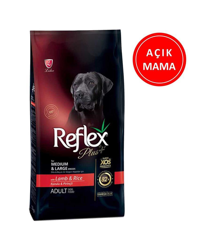Reflex  Plus Kuzulu Orta Büyük İrk Köpek Mamasi 1 Kg Açik