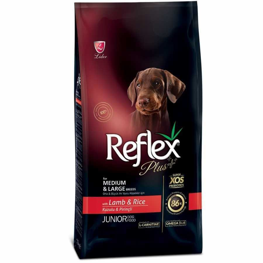 Reflex  Plus Kuzulu Orta Büyük İrk Yavru Köpek Maması 3 Kg