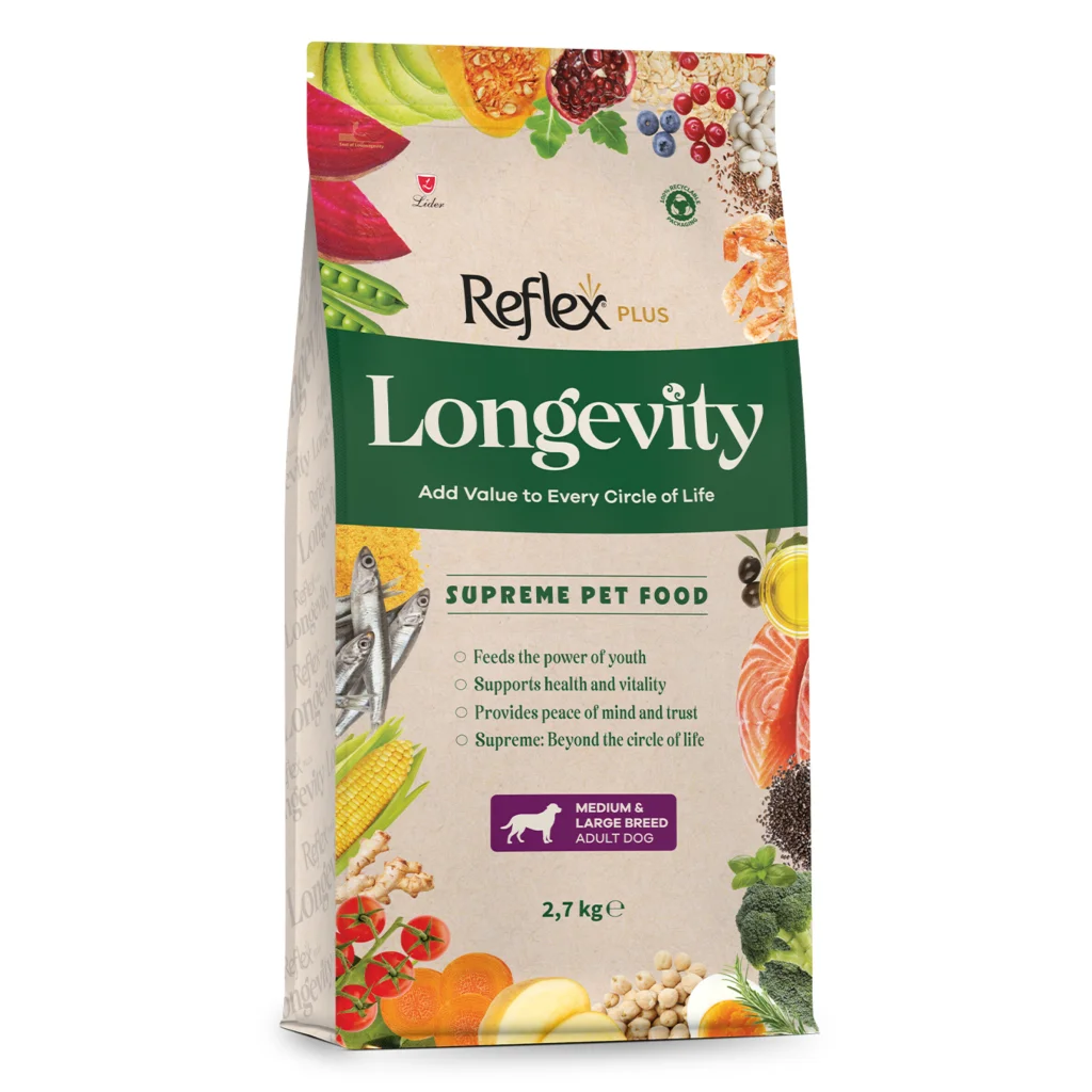 Reflex Plus Longevity Hipoalerjenik Orta ve Büyük Irk Yetişkin Köpek Maması 2,7kg