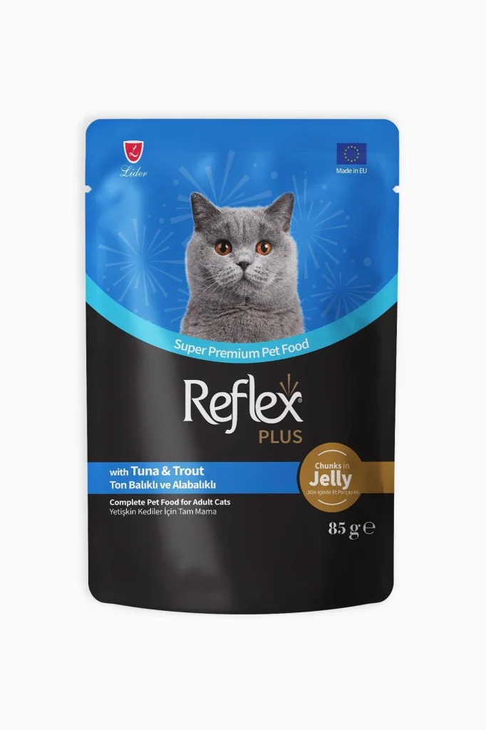 Reflex Plus Phuch Ton Balıklı ve Alabalıklı Yetişkin Kedi Konservesi 85gr Reflex Plus Phuch Ton Balıklı ve Alabalıklı Yetişkin Kedi Konservesi 85gr