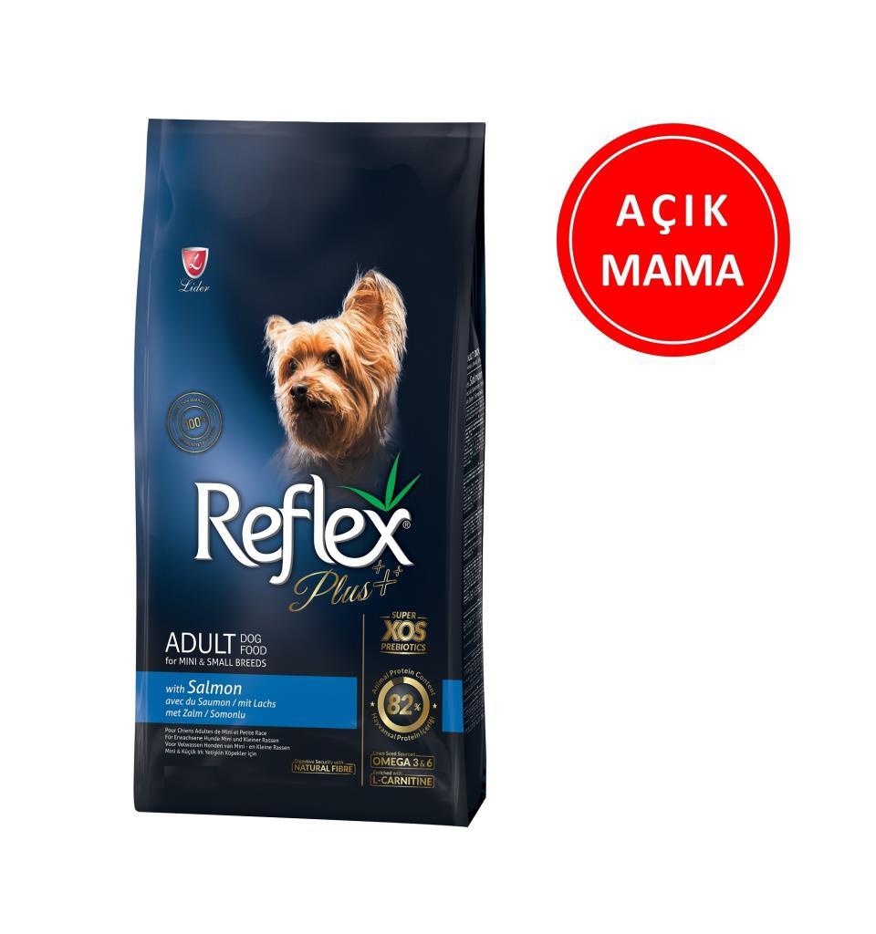 Reflex  Plus Somonlu Küçük Mini İrk Köpek Mamasi 1 Kg Açik