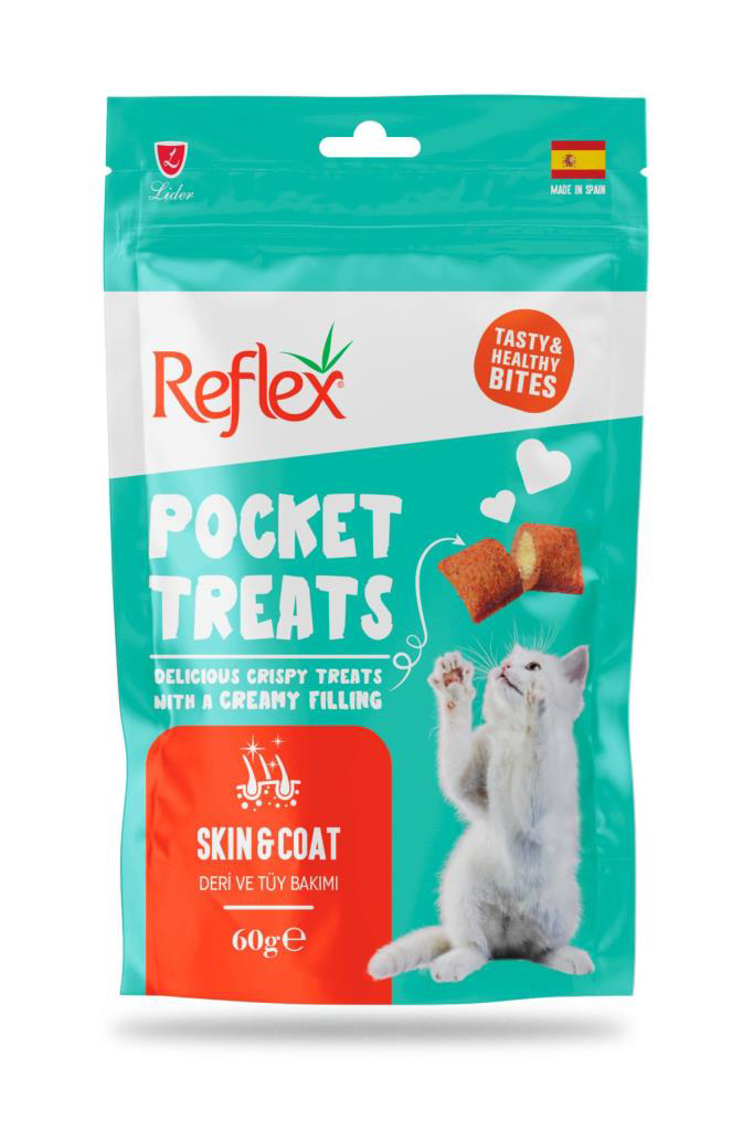 Reflex  Pocket Treats Deri Ve Tüy Bakımı Yetişkin Kedi Ödül Maması