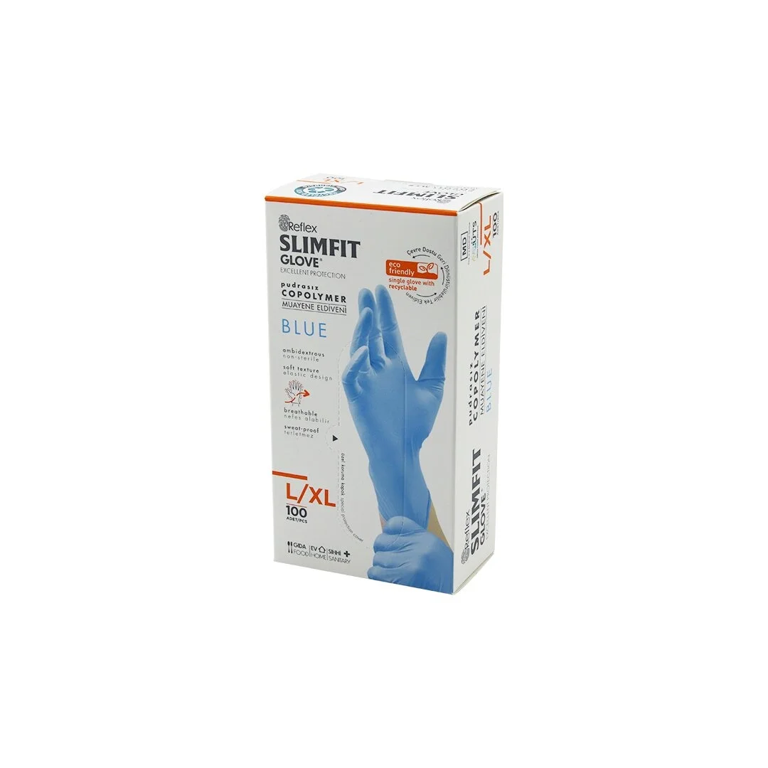 Reflex Slimfit Glove Kod-025 L-xl Mavi Pudrasız Muayene Eldiven 100lü Bx40 Fiyatı, Yorumları ve Özellikleri