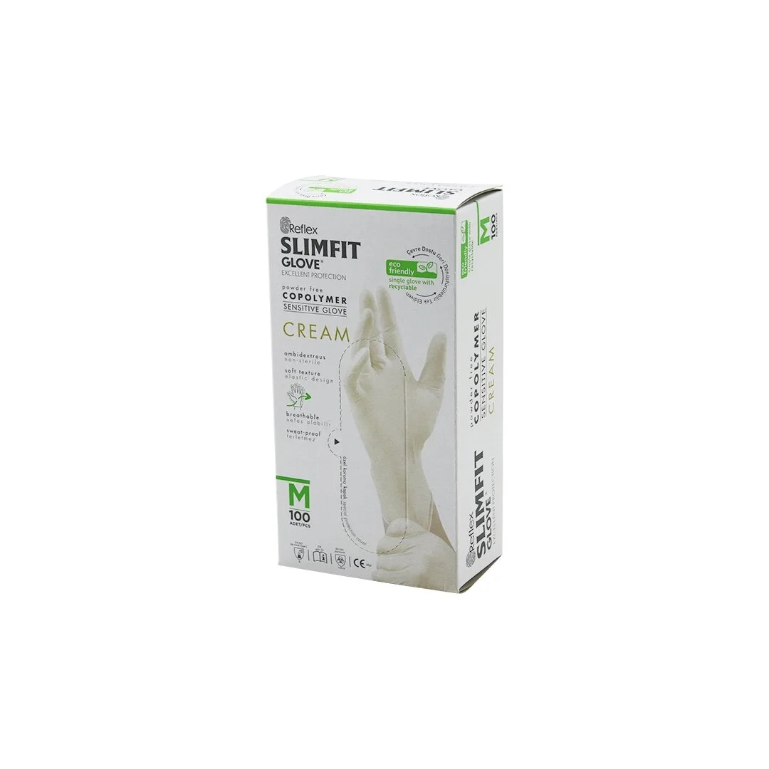 Reflex Slimfit Glove Kod-029 M Krem Pudrasız Muayene Eldiven 100lü Bx40 Fiyatı, Yorumları ve Özellikleri