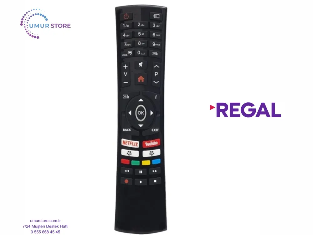 Regal 49R6520FA 4K Smart Led Televizyon Kumandası Regal 49R6520FA 4K Smart Led Televizyon Kumandası