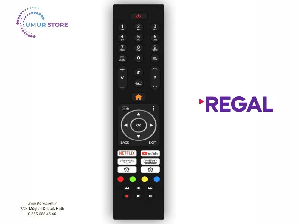 Regal 49R7540U Android Televizyon Kumandası-Mikrofonsuz