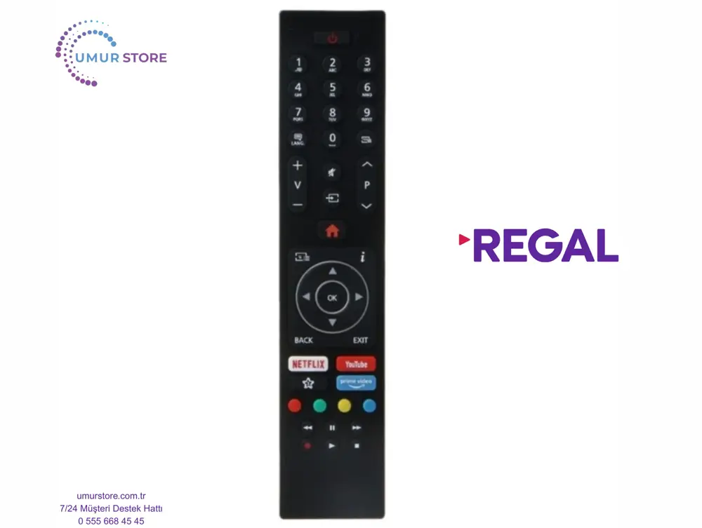 Regal 4K Netflix Youtube Tuşlu Smart Led Televizyon Kumandası