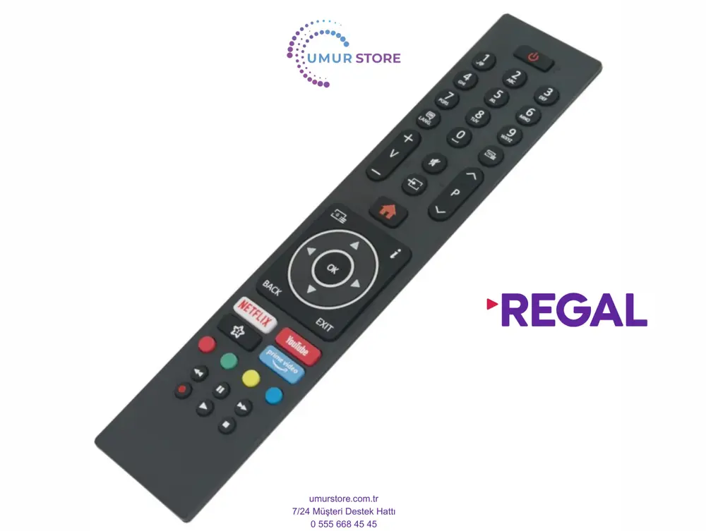 Regal 4K Netflix Youtube Tuşlu Smart Led Televizyon Kumandası