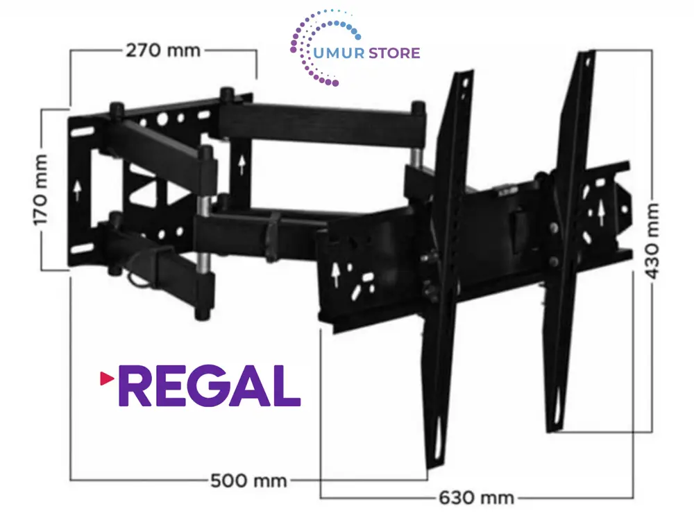 Regal 65” inç Televizyon Uyumlu Hareketli Katlanabilir Duvar Askı Regal 65” inç Televizyon Uyumlu Hareketli Katlanabilir Duvar Askı