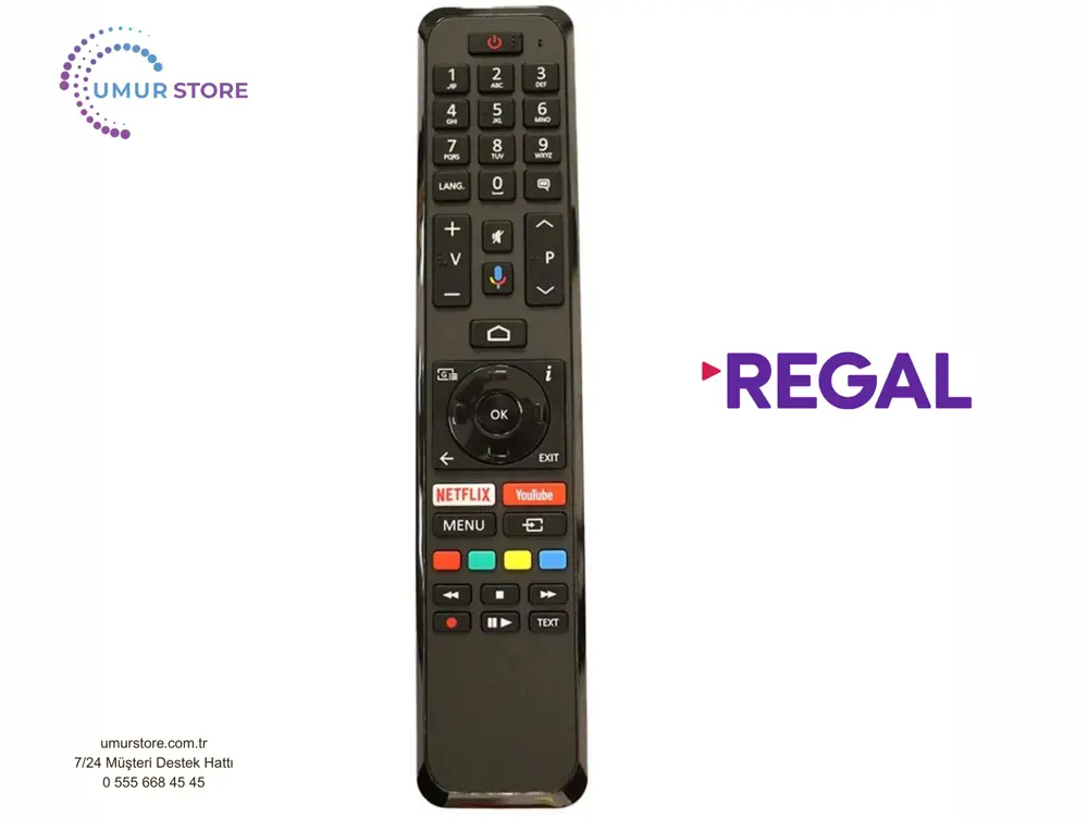 Regal CT-8556 Bluetooth Sesli Televizyon Kumandası Regal CT-8556 Bluetooth Sesli Televizyon Kumandası