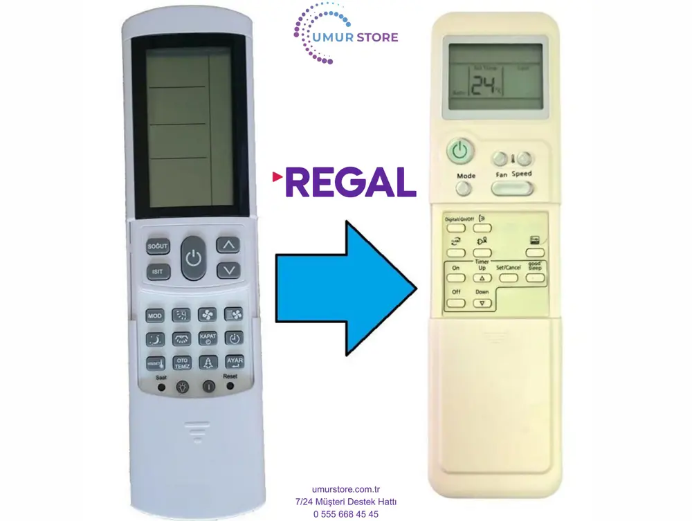 Regal İnverter Klima Uyumlu Kumanda Regal İnverter Klima Uyumlu Kumanda