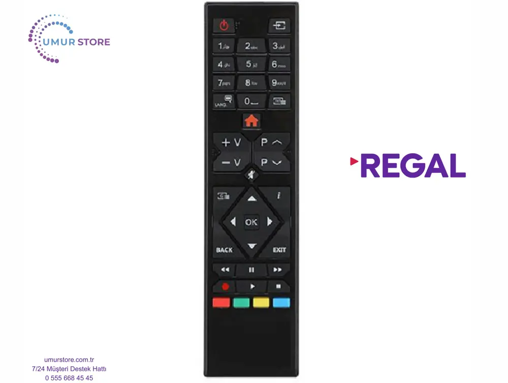 REGAL Uydu Alıcılı Led Televizyon Kumandası