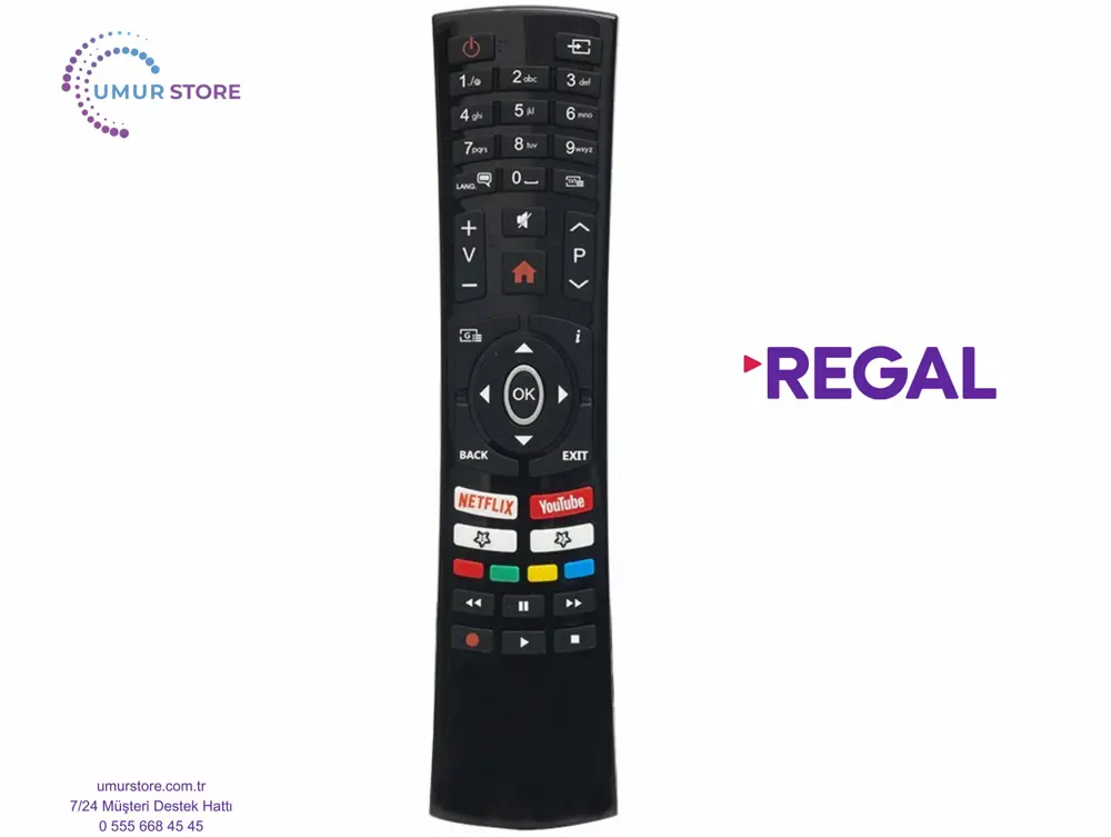 Regal Uydu Alıcılı Smart Led Televizyon Kumandası