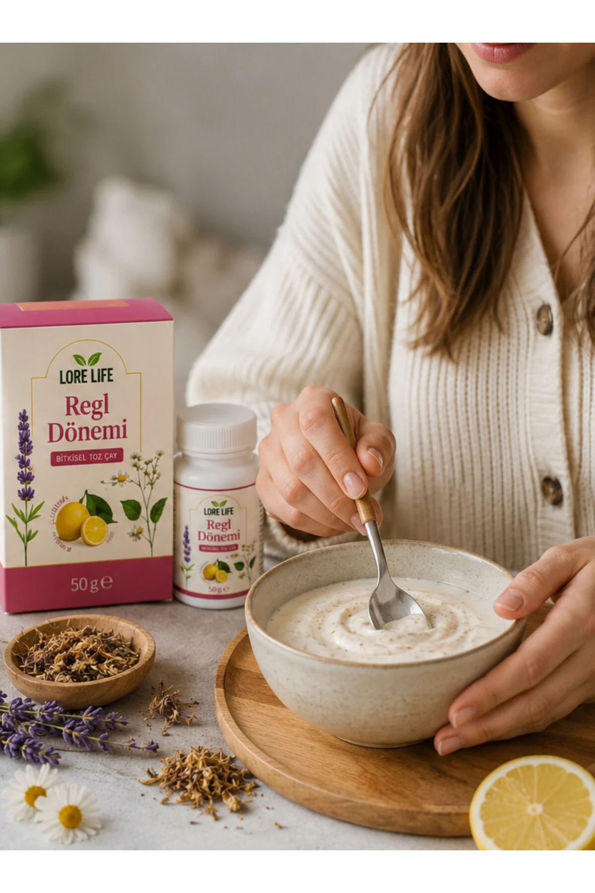 REGL DÖNEMİ İCİN 50 GR BİTKİSEL TOZ KARIŞIM.