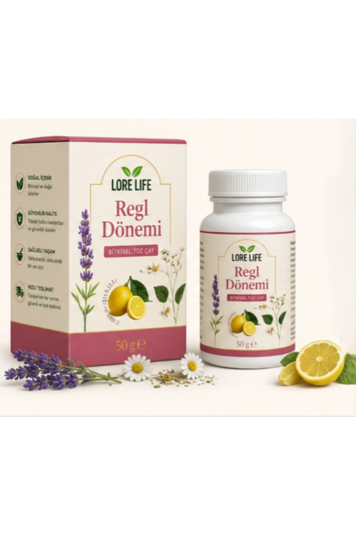 REGL DÖNEMİ İCİN 50 GR BİTKİSEL TOZ KARIŞIM.