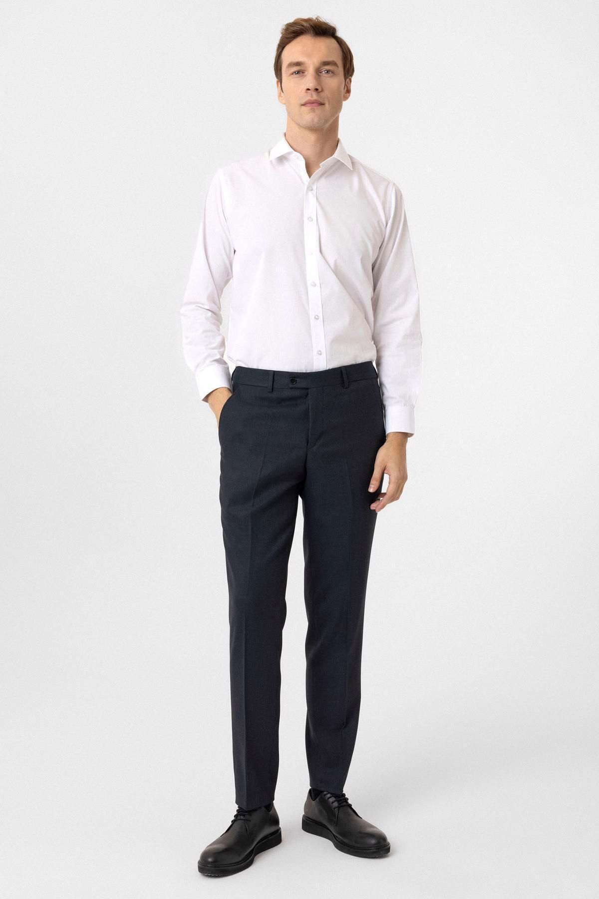 Süvari Regular Kalıp Desenli Pantolon