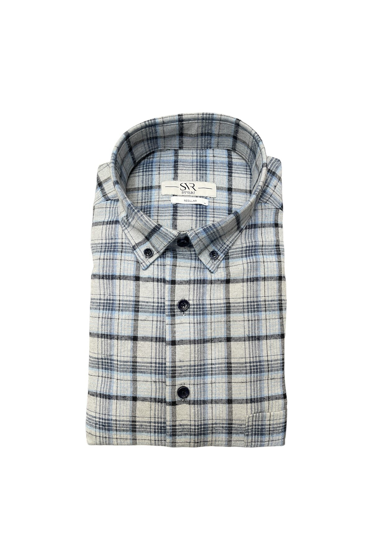 Süvari Regular Kalıp Kışlık Kareli Cepli Gömlek