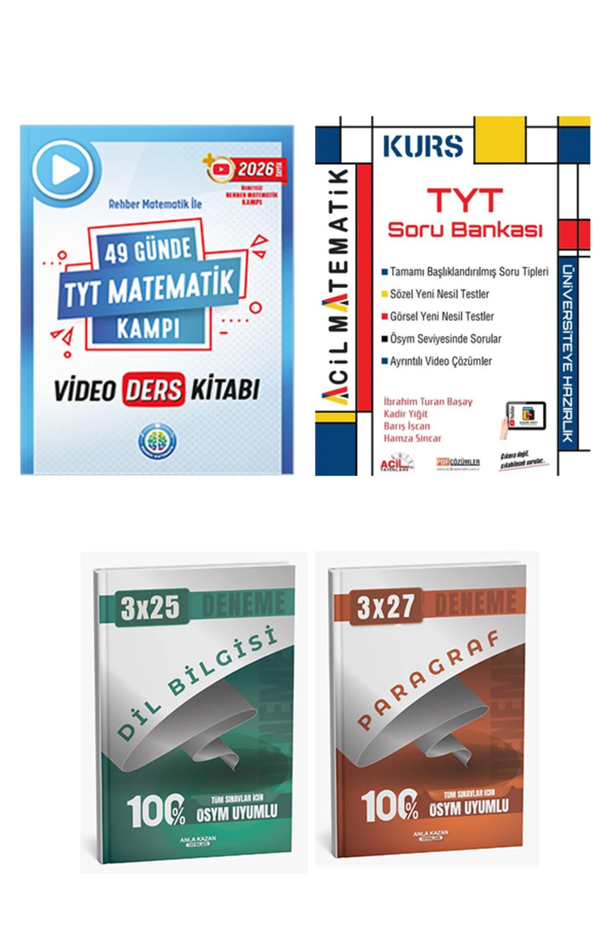 Rehber + Acil 2026 TYT Matematik Video Ders + TYT Matematik Soru 