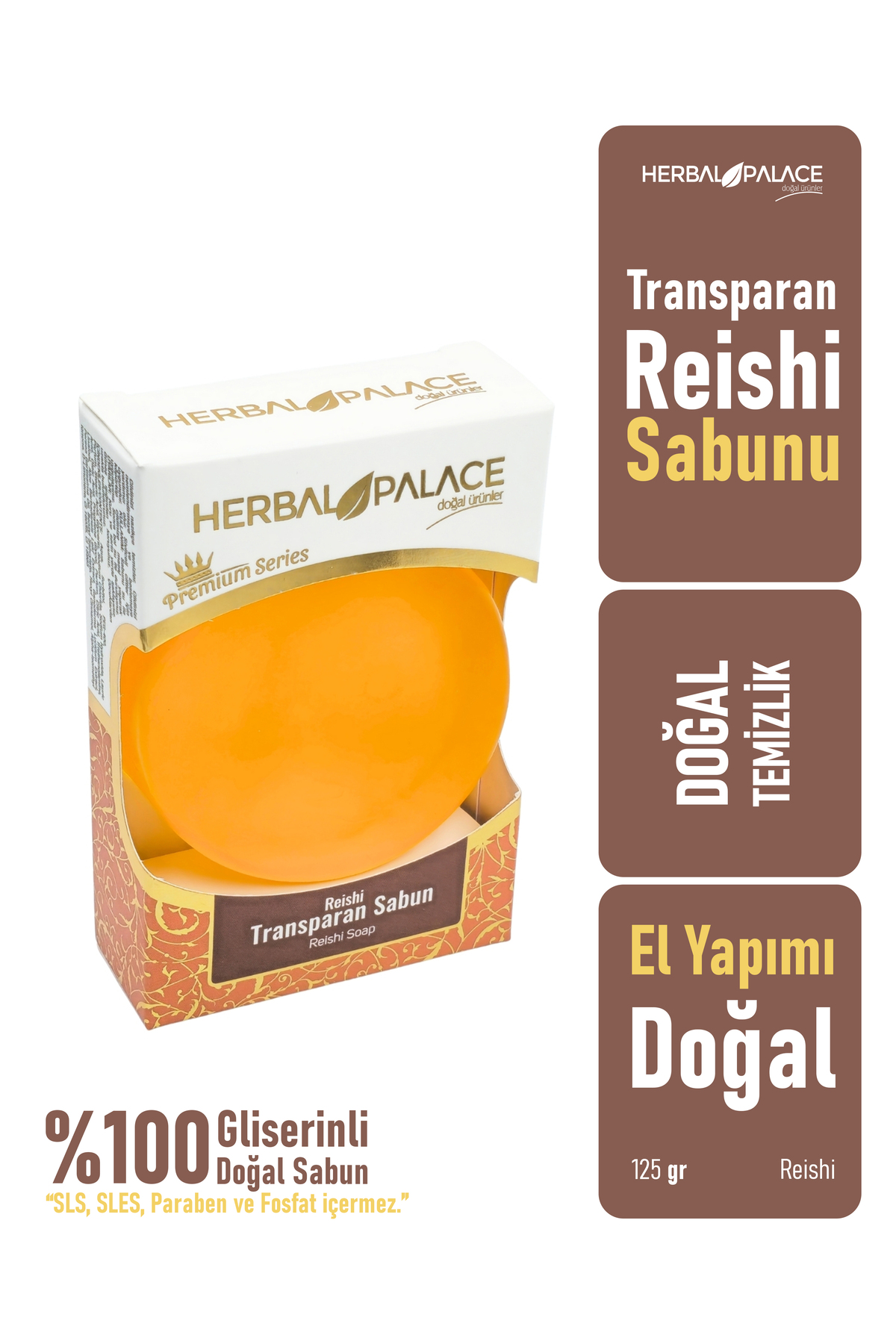 Reishi Transparan Sabun & Akne Karşıtı & Yenileyici & El Yapımı G