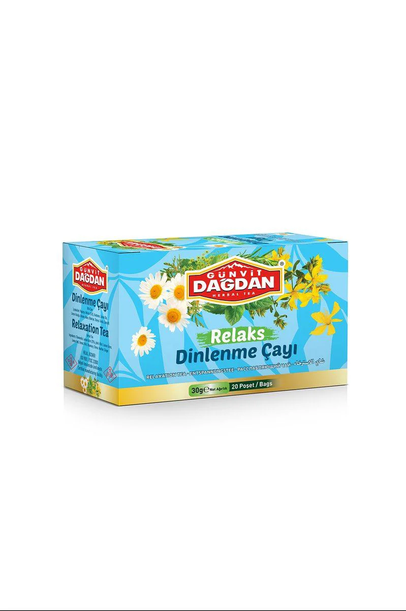 Relaks Dinlenme Çayı Bardak Poşet 20'li – Melisa, Papatya ve Lavanta ile Doğal Rahatlama Fiyatı, Yorumları ve Özellikleri