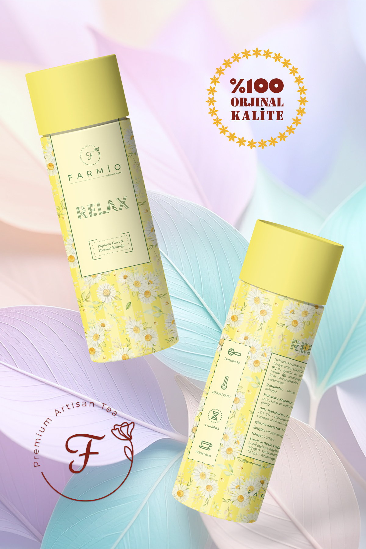 RELAX TEA –Papatya Çayı – 40gr – Portakal Kabuğu ve Mayıs Papatya