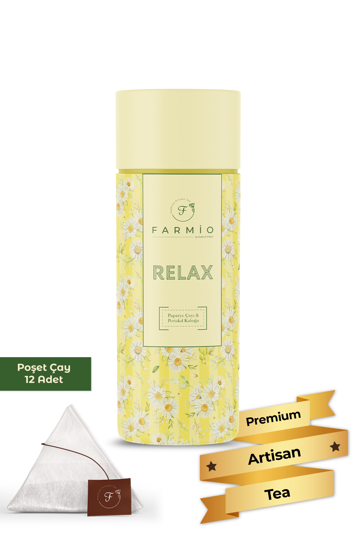 RELAX TEA –Papatya Çayı – 12 poşet – Portakal Kabuğu ve Mayıs Pap