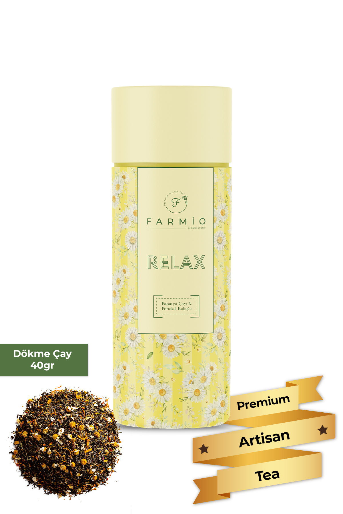 RELAX TEA –Papatya Çayı – 40gr – Portakal Kabuğu ve Mayıs Papatya