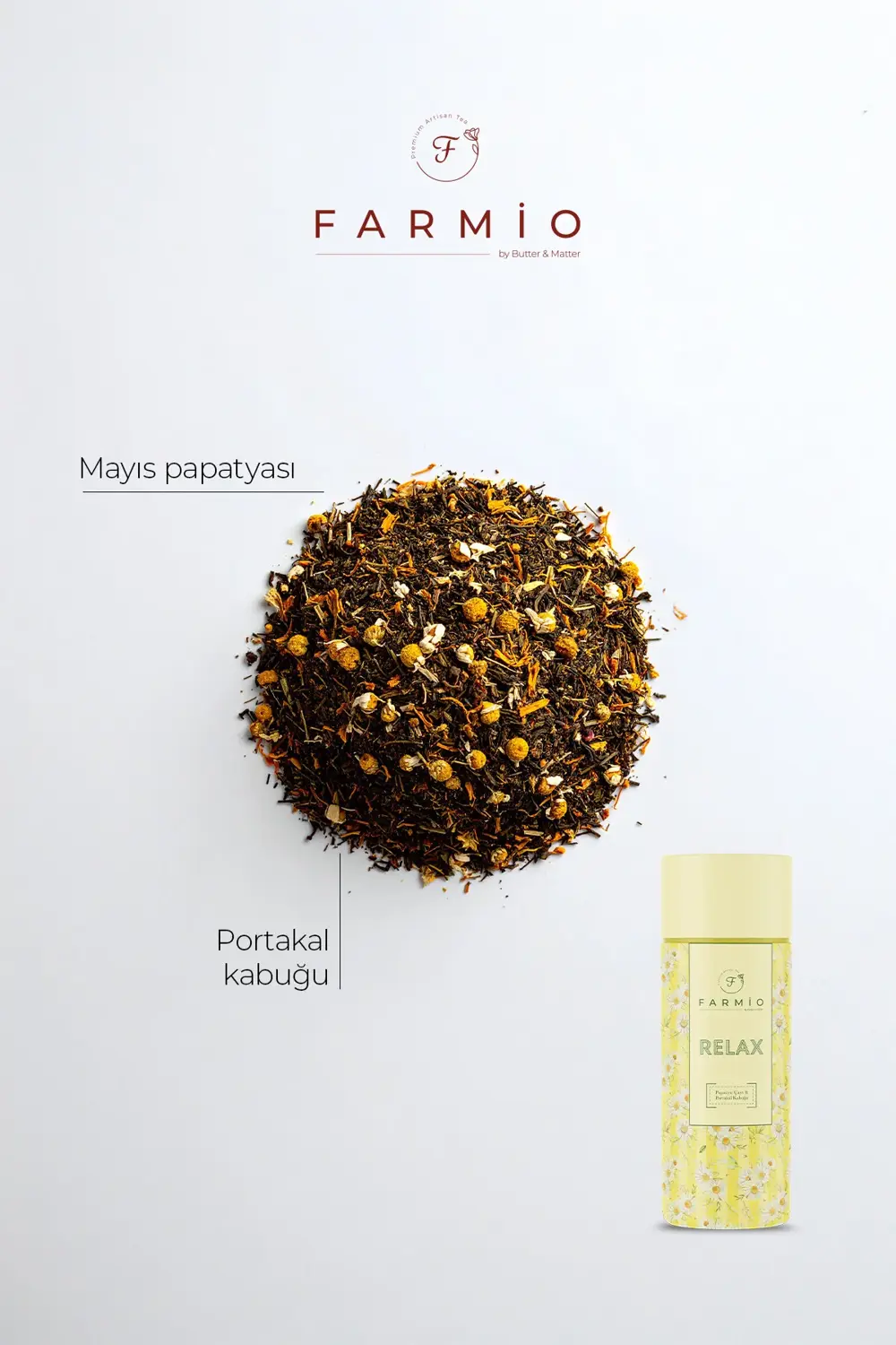 RELAX TEA –Papatya Çayı – 40gr – Portakal Kabuğu ve Mayıs Papatya