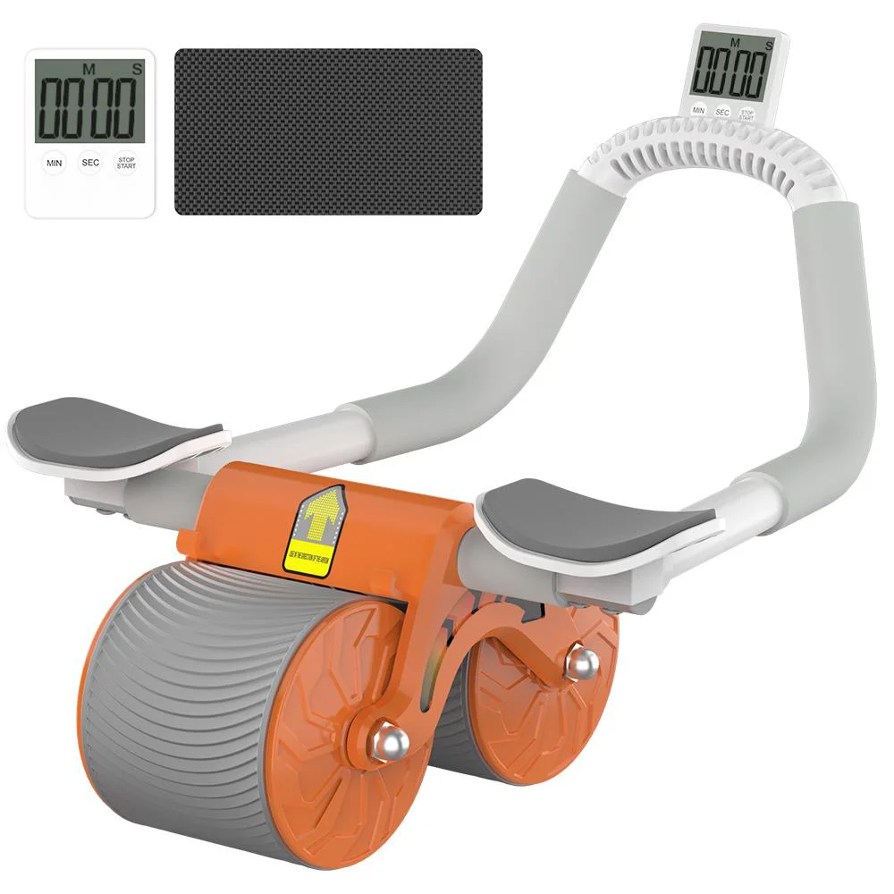 Relife AB-06 Ab Roller Dirsek Destekli Karın Çalıştırıcı, Otomatik geri tepme özellikli, Diz Matlı Karın Kası Çalıştırıcı, Erkekler ve Kadınlar için, Karın Kası