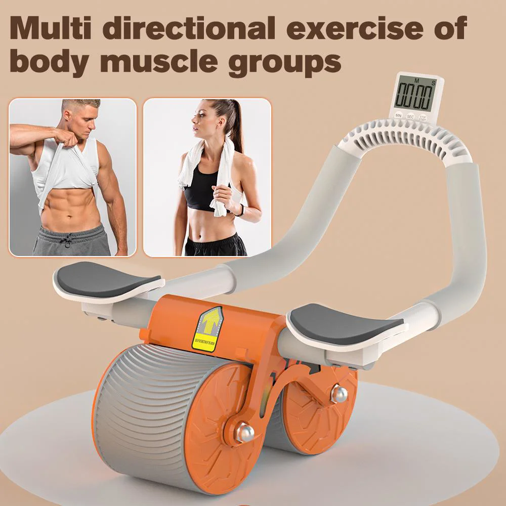 Relife AB-06 Ab Roller Dirsek Destekli Karın Çalıştırıcı, Otomatik geri tepme özellikli, Diz Matlı Karın Kası Çalıştırıcı, Erkekler ve Kadınlar için, Karın Kası
