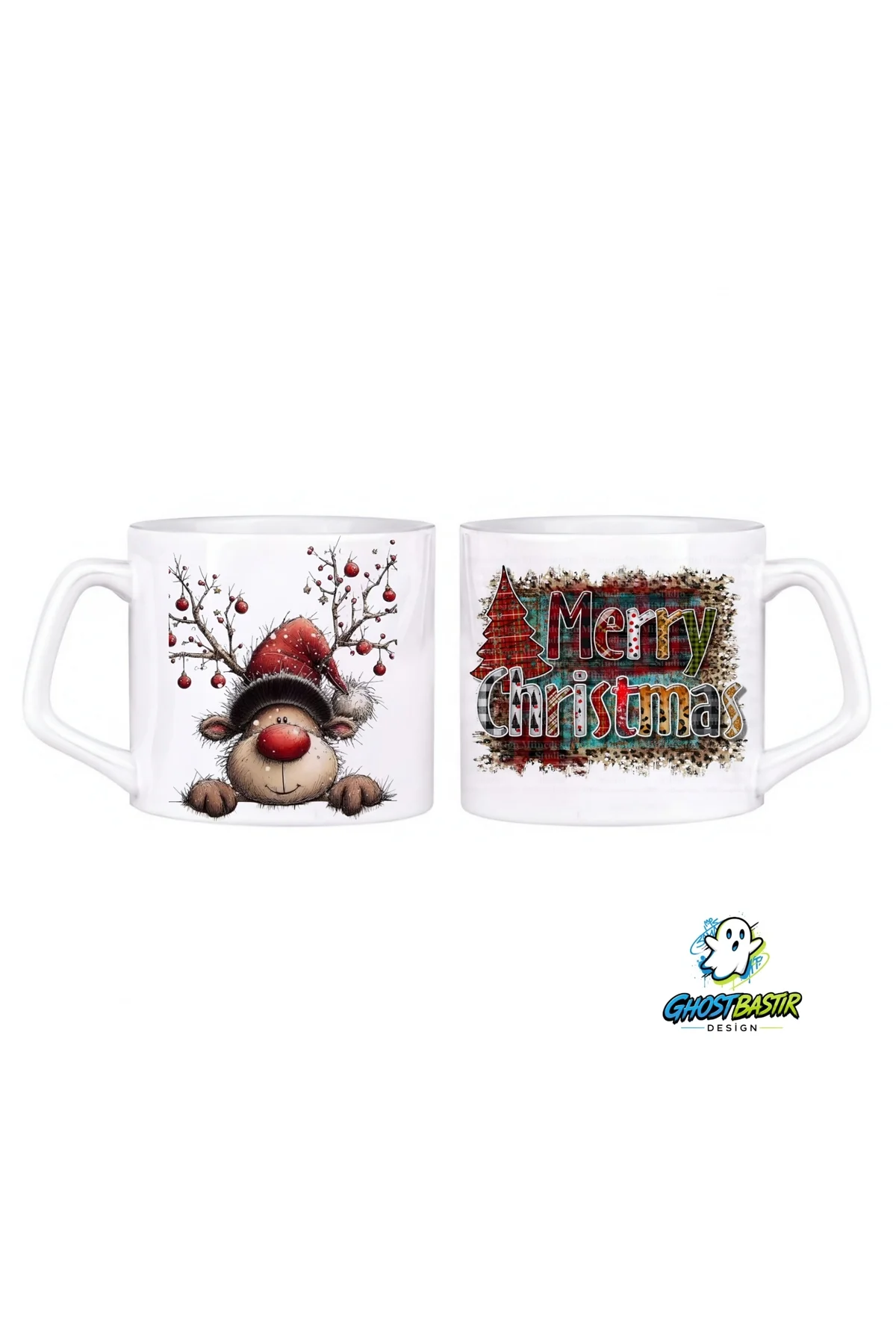 Ren Geyikli Noel | Yılbaşı Kupa Bardak | Tek Adet 1064
