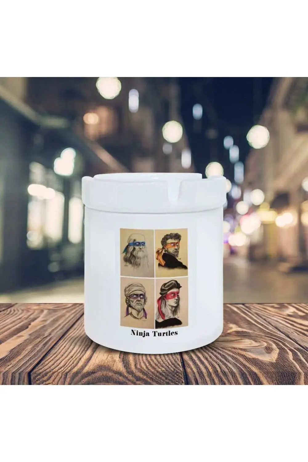 Renaissance Artists And Ninja Turtles Baskılı Kül Tablası- Kl259