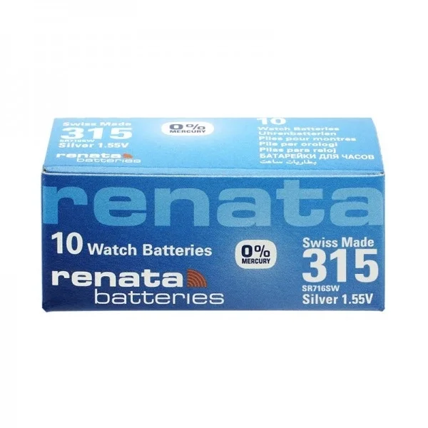 Renata 315 Sr716sw 1.55v Alkalin Saat Pili 10 Adet Fiyatı, Yorumları ve Özellikleri