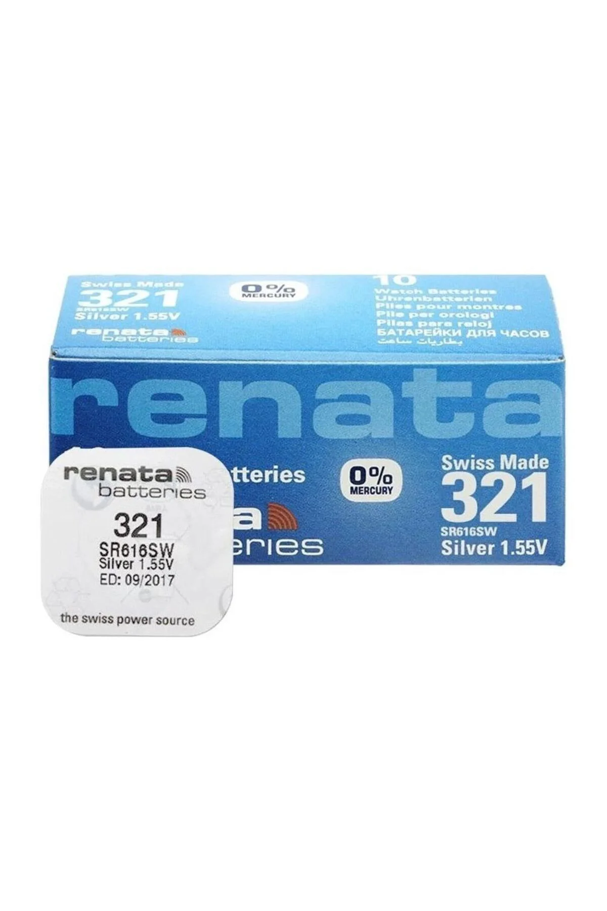 Renata 321 Sr616sw 1.55v Alkalin Saat Pili 10 Adet