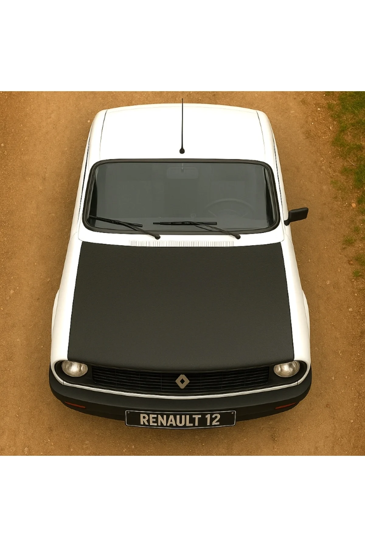 Renault 12 Toros (1971–2000) Tam Kaput Maskesi – Siyah Suni Deri, Araca Özel Koruma - Görsel 2