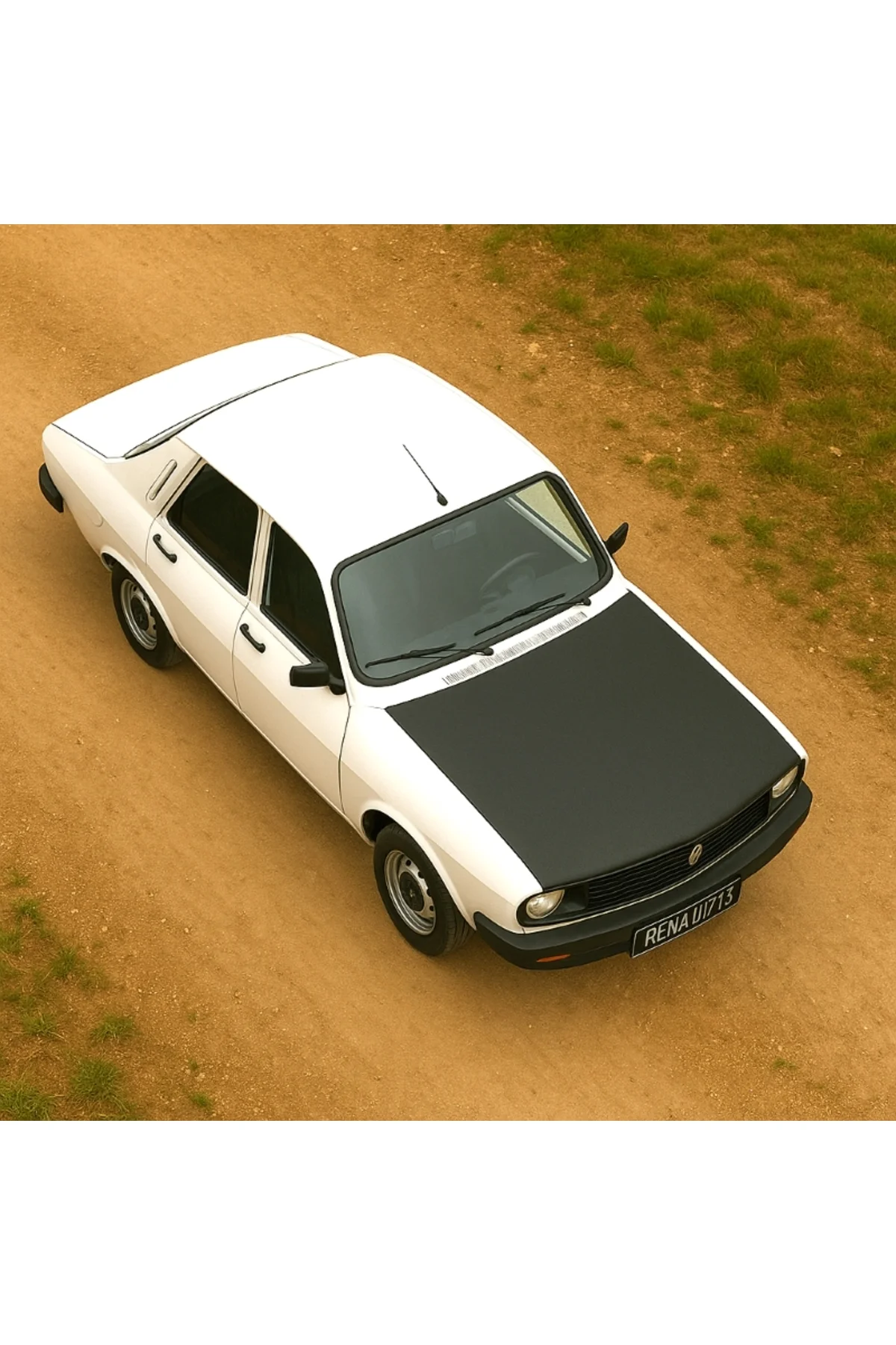 Renault 12 Toros (1971–2000) Tam Kaput Maskesi – Siyah Suni Deri, Araca Özel Koruma - Görsel 3