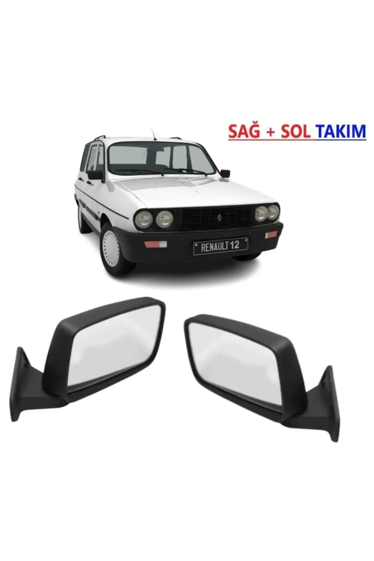 Renault 12 Toros Sağ Ve Sol Dikiz Aynası Takımı Seti Dokunmatik